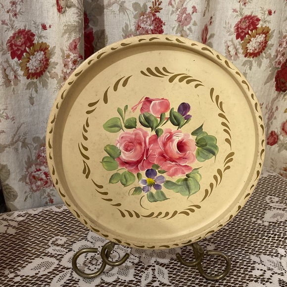 Vintage Nashco Hand Painted Tin Plate - Picture 3 of 14